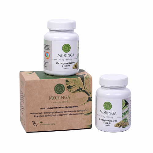 Moringa for fast and sustainable weight loss, 2x capsules (180pcs) and bagged tea (18pcs)